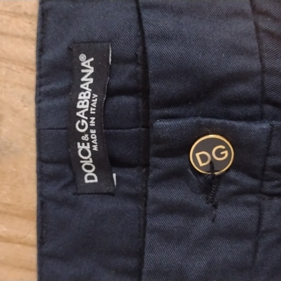Dolce & Gabbana Made in Italy Navy Twill Straight Leg Trousers Waist 32" - Picture 5 of 10